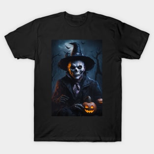 Pumpkins And The Skeleton T-Shirt